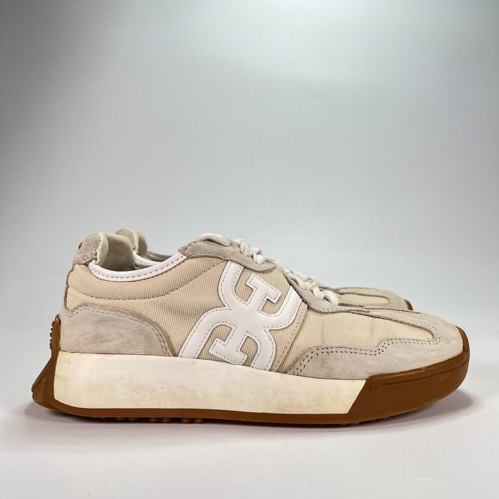 Sam Edelman Langley Off White Beige Lifestyle Platform Sneakers Women's Size 6M